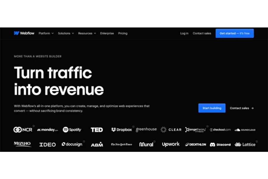 ۳. وبفلو (Webflow)