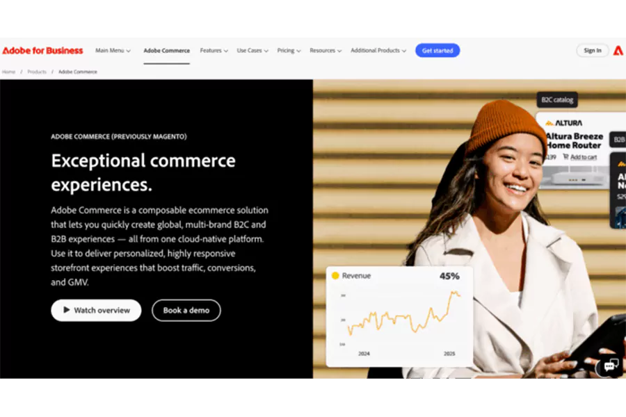 ۸. ادوبی کامرس (Adobe Commerce)