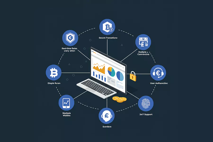 امکانات طراحی سایت صرافی